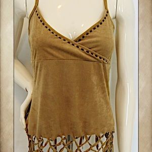 Halter top with fringe